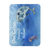 Personalisierte Kreuzfahrttüre Dolphin Magnet (Vertikal)
