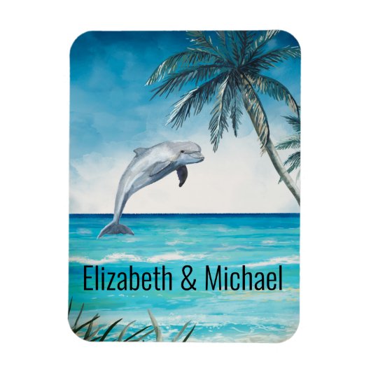 Personalisierte Kreuzfahrttüre Dolphin Marker Magn Magnet (Vertikal)