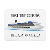 Personalisierte Kreuzfahrttüre Erste Kreuzfahrer Magnet (Horizontal)