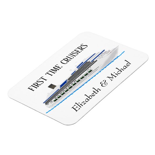 Personalisierte Kreuzfahrttüre Erste Kreuzfahrer Magnet (Linke Seite)