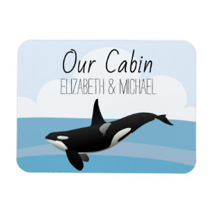 Personalisierte Kreuzfahrttüre Orca Killer Whale M Magnet