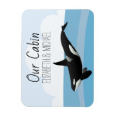 Personalisierte Kreuzfahrttüre Orca Killer Whale M Magnet (Vertikal)
