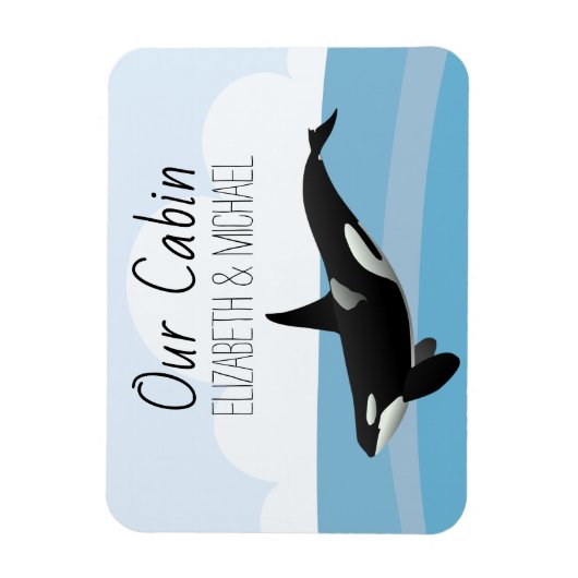 Personalisierte Kreuzfahrttüre Orca Killer Whale M Magnet (Vertikal)