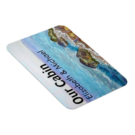 Personalisierte Kreuzfahrttüre Wasserfarben Magnet (Rechte Seite)