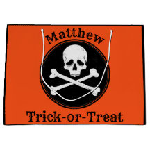 Personalisierte Kreuzknochen Halloween-Bag