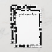 Personalisierte Kreuzwortnotizen Dankeskarte (Vorne/Hinten)