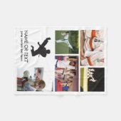 Personalisierte Kriegskunst-Karate-Foto-Collage Fleecedecke (Vorderseite (Horizontal))