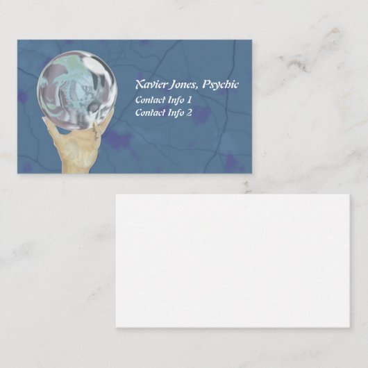 Personalisierte Kristallkugel-Psychische Visitenka Visitenkarte (Vorne/Hinten)