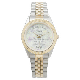 Personalisierte Kristallverheiratung Armbanduhr
