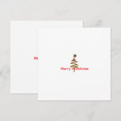 Personalisierte Kritzelbaum + Stern Weihnachtskart (Vorne/Hinten)