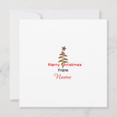 Personalisierte Kritzelbaum + Stern Weihnachtskart (Rückseite)