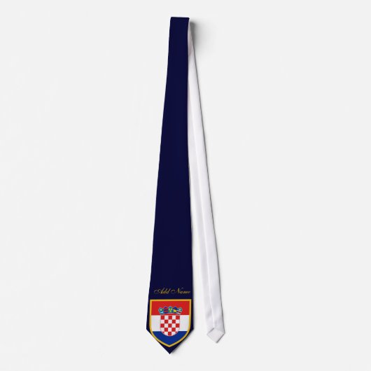 Personalisierte Kroatien-Flagge Krawatte (Vorderseite)