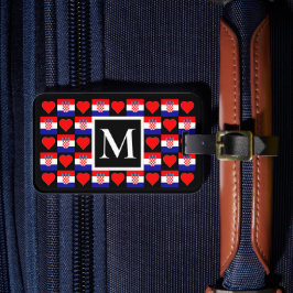 Personalisierte kroatische Flagge Benutzerdefinier Gepäckanhänger