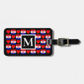 Personalisierte kroatische Flagge Benutzerdefinier Gepäckanhänger (Vorderseite horizontal)