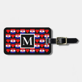 Personalisierte kroatische Flagge Benutzerdefinier Gepäckanhänger