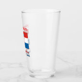 Personalisierte kroatische Flagge Glas (Links)