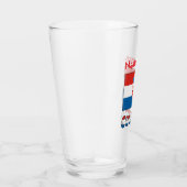 Personalisierte kroatische Flagge Glas (Rechts)
