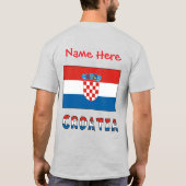 Personalisierte kroatische Flagge Herren T-Shirt (Rückseite)