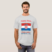 Personalisierte kroatische Flagge Herren T-Shirt (Vorne ganz)