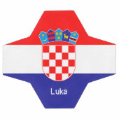 Personalisierte kroatische Flagge mit dem Namen Fu Fußball (Flach)