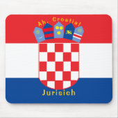 Personalisierte kroatische Flagge Mousepad (Vorne)