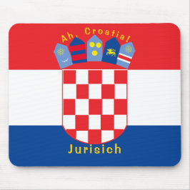 Personalisierte kroatische Flagge Mousepad