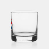 Personalisierte kroatische Flagge  Whiskyglas (Links)