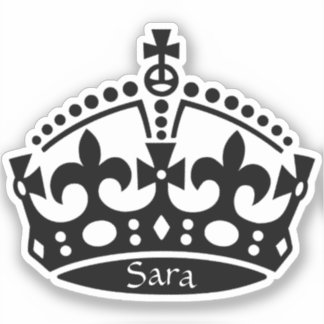 Personalisierte Krone Aufkleber