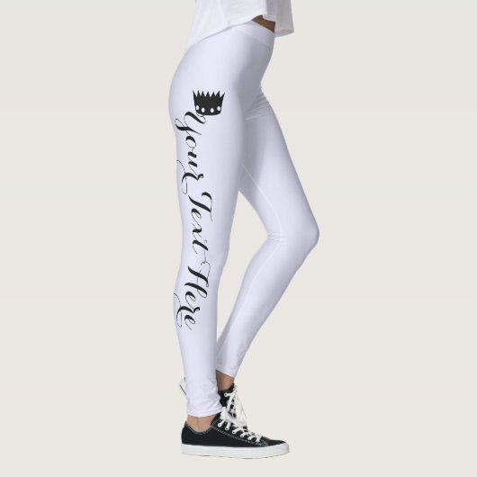 Personalisierte Krone Lavendel Leggings (Rechts)