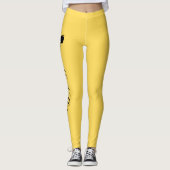 Personalisierte Krone Senfgelb Leggings (Vorderseite)