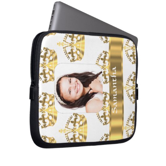 Personalisierte Kronenmuster Laptopschutzhülle (Vorne Rechts)