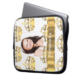 Personalisierte Kronenmuster Laptopschutzhülle (Vorderseite Links)