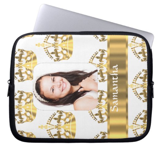 Personalisierte Kronenmuster Laptopschutzhülle (Vorderseite)
