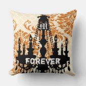 Personalisierte Kronleuchter-Monogramm mit Hochzei Kissen (Vorderseite)