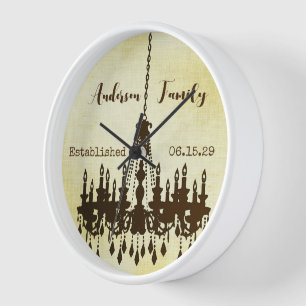 Personalisierte Kronleuchter-Uhr Uhr