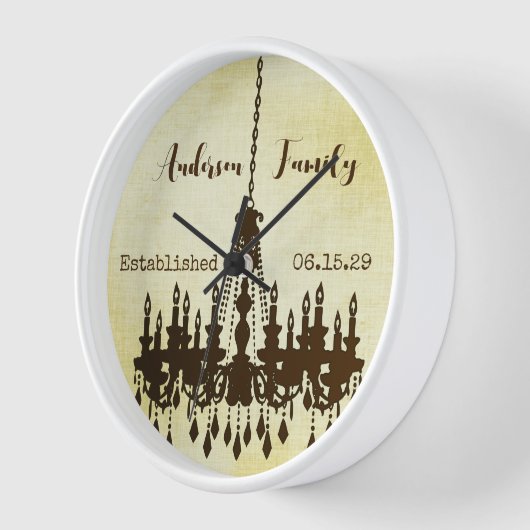 Personalisierte Kronleuchter-Uhr Uhr (Winkel)