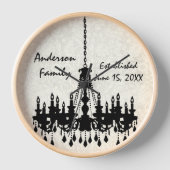 Personalisierte Kronleuchter-Uhr Uhr (Vorderseite)