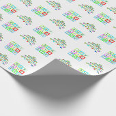 Personalisierte Kronplätze und Weihnachtsbaum Geschenkpapier (Ecke)