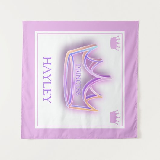 Personalisierte Kronwand Wandteppich (Vorderseite (Horizontal))