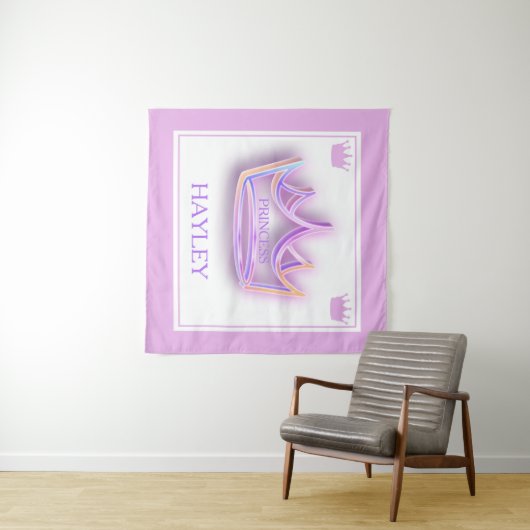 Personalisierte Kronwand Wandteppich (Beispiel (Horizontal))