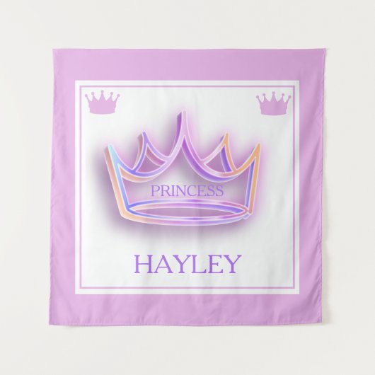 Personalisierte Kronwand Wandteppich (Vorderseite)