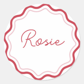 Personalisierte Krümmungswellen für Rundkleber Runder Aufkleber