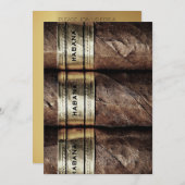 Personalisierte kubanische Zigarren Habana Einladu Einladung (Vorne/Hinten)