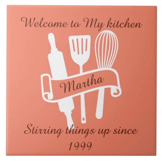 Personalisierte Küche Fliese (Vorderseite)