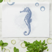Personalisierte Küche Handtuch Seepferd Ocean Beac (Gefaltet)