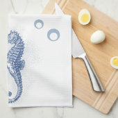 Personalisierte Küche Handtuch Seepferd Ocean Beac (Viertel Falte)