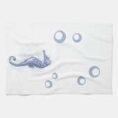 Personalisierte Küche Handtuch Seepferd Ocean Beac (Horizontal)