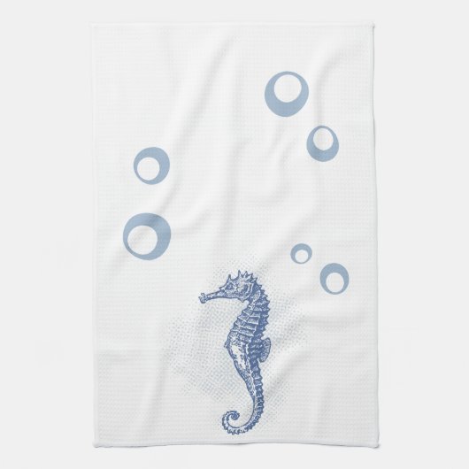 Personalisierte Küche Handtuch Seepferd Ocean Beac (Vertikal)