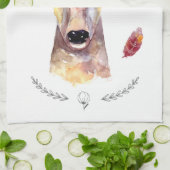 Personalisierte Küche Handtuchhalter Hirsch Buck H Geschirrtuch (Gefaltet)