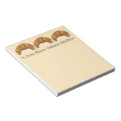 Personalisierte Küche mit Croissant Baker Konditor Notizblock (angewinkelt)